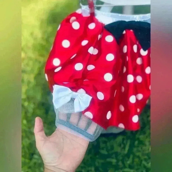 Minnie Mouse red polka dot skirt size 11/12 - Picture 4 of 8